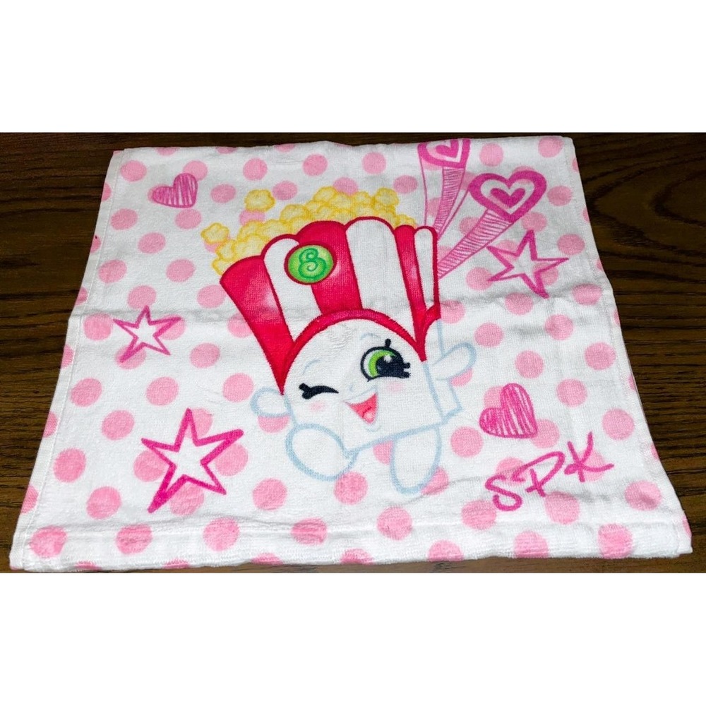 NEW I LOVE SHOPKINS HAND TOWEL 100%COTTON 25X14"